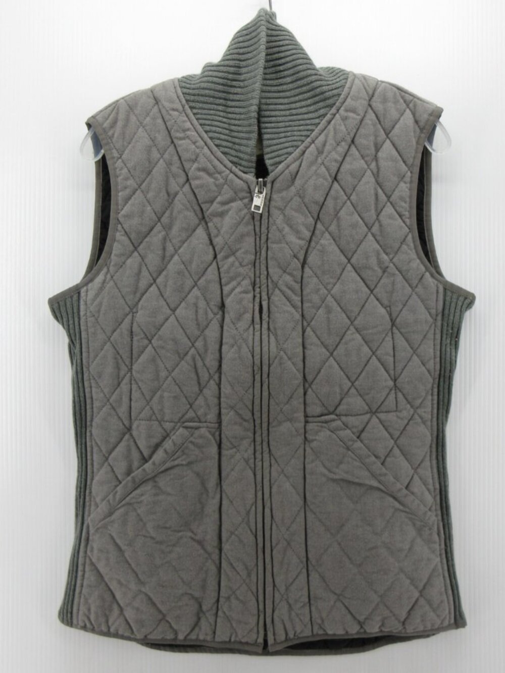Fossil Vest Medium Quilted Jacket Full Zip Classic Heritage Outdoor